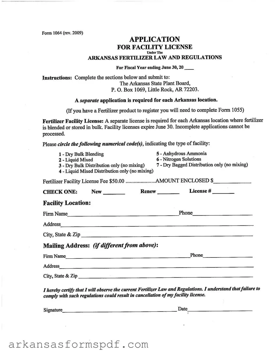 Free Arkansas 1064 Form